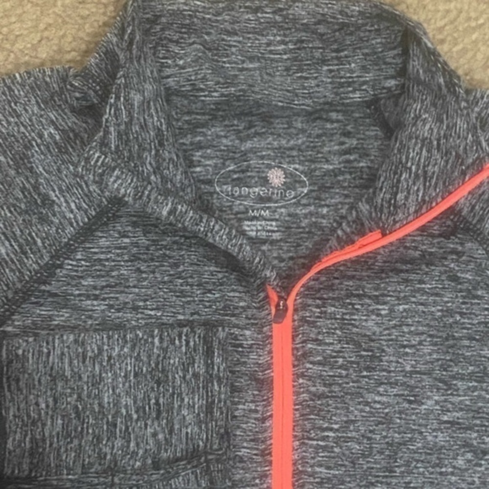 Tangerine Women’s Medium Half Zip Athletic Pullover - Picture 6 of 8